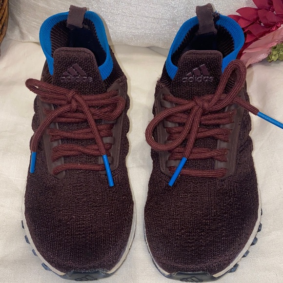 Mens Ultra Boost Shoes Brown with Blue accent main image 5